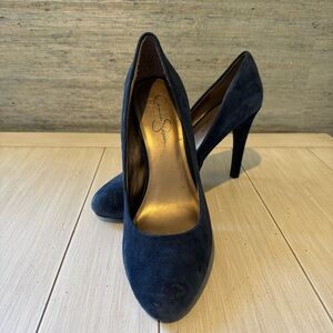 Jessica Simpson Navy Suede Pumps